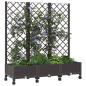 Preview: Pflanzkübel mit Spalier und Rädern Braun 120 x 40 x 131,5 cm PP