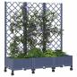 Preview: Pflanzkübel mit Spalier und Rädern Blaugrau 120 x 40 x 131,5 cm