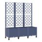 Preview: Pflanzkübel mit Spalier und Rädern Blaugrau 120 x 40 x 146 cm