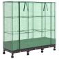 Preview: Gartenplanter mit Gewächshausabdeckung und Rädern 3 stk. Braun