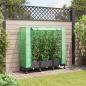 Preview: ARDEBO.de - Gartenplanter mit Gewächshausabdeckung und Rädern 3 stk. PP