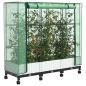 Preview: Gartenplanter mit Gewächshausabdeckung und Rädern 3 stk. Weiß
