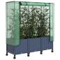 Preview: Gartenplanter mit Gewächshausabdeckung und Rädern 3 Stk. PP