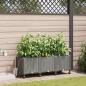 Preview: ARDEBO.de - Garten Blumenkübel mit Bewässerung und Rädern 3 Stk. Hellgrau
