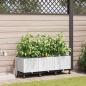 Preview: ARDEBO.de - Garten Blumenkübel mit Bewässerung und Rädern 3 Stk. Weiß PP