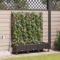 Preview: ARDEBO.de - Garten Blumenkübel mit Bewässerung und Rädern 3 Stk. Braun PP
