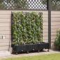 Preview: ARDEBO.de - Garten Blumenkübel mit Bewässerung und Rädern 3 Stk. Schwarz PP