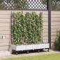 Preview: ARDEBO.de - Garten Blumenkübel mit Bewässerung und Rädern 3 Stk. Weiß PP