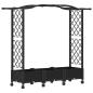 Preview: Hochbeet mit Rankgitter und Dach Schwarz 169 x 40 x 129 cm PP