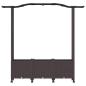 Preview: Hochbeet mit Rankgitter und Dach Braun 164 x 40 x 144 cm PP
