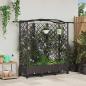 Preview: ARDEBO.de - Hochbeet mit Rankgitter und Dach Braun 163 x 40 x 129 cm PP