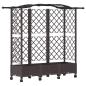 Preview: Hochbeet mit Rankgitter und Dach Braun 163 x 40 x 129 cm PP