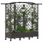 Preview: Hochbeet mit Rankgitter und Dach Braun 163 x 40 x 129 cm PP