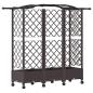 Preview: Hochbeet mit Rankgitter und Dach Braun 163 x 40 x 129 cm PP