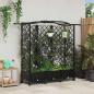 Preview: ARDEBO.de - Hochbeet mit Rankgitter und Dach Schwarz 163 x 40 x 129 cm PP