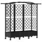 Preview: Hochbeet mit Rankgitter und Dach Schwarz 163 x 40 x 129 cm PP