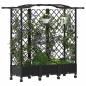 Preview: Hochbeet mit Rankgitter und Dach Schwarz 163 x 40 x 129 cm PP