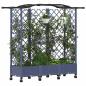 Preview: Hochbeet mit Rankgitter und Dach Grau 163 x 40 x 129 cm PP