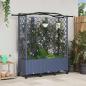 Preview: ARDEBO.de - Hochbeet mit Rankgitter und Dach Grau 163 x 40 x 144 cm PP
