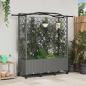 Preview: ARDEBO.de - Hochbeet mit Rankgitter und Dach Hellgrau 163 x 40 x 144 cm PP