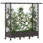Preview: Hochbeet mit Rankgitter und Dach Braun 164 x 40 x 127 cm PP