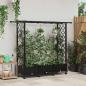 Preview: ARDEBO.de - Hochbeet mit Rankgitter und Dach Schwarz 164 x 40 x 127 cm PP