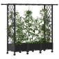 Preview: Hochbeet mit Rankgitter und Dach Schwarz 164 x 40 x 127 cm PP