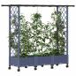 Preview: Hochbeet mit Rankgitter und Dach Grau 164 x 40 x 127 cm PP