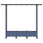 Preview: Hochbeet mit Rankgitter und Dach Grau 164 x 40 x 127 cm PP