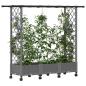 Preview: Hochbeet mit Rankgitter und Dach Hellgrau 164 x 40 x 127 cm PP