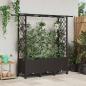 Preview: ARDEBO.de - Hochbeet mit Rankgitter und Dach Braun 162,5 x 40 x 142 cm PP