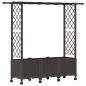 Preview: Hochbeet mit Rankgitter und Dach Braun 162,5 x 40 x 142 cm PP