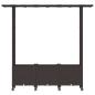 Preview: Hochbeet mit Rankgitter und Dach Braun 162,5 x 40 x 142 cm PP