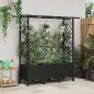 Preview: ARDEBO.de - Hochbeet mit Rankgitter und Dach Schwarz 162,5 x 40 x 142 cm PP
