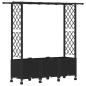 Preview: Hochbeet mit Rankgitter und Dach Schwarz 162,5 x 40 x 142 cm PP