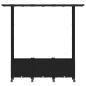 Preview: Hochbeet mit Rankgitter und Dach Schwarz 162,5 x 40 x 142 cm PP