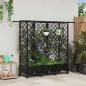 Preview: ARDEBO.de - Hochbeet mit Rankgitter und Dach Schwarz 164 x 40 x 127 cm PP