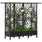 Preview: Hochbeet mit Rankgitter und Dach Schwarz 164 x 40 x 127 cm PP