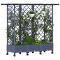 Preview: Hochbeet mit Rankgitter und Dach Grau 164 x 40 x 127 cm PP