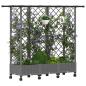 Preview: Hochbeet mit Rankgitter und Dach Hellgrau 164 x 40 x 127 cm PP