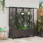 Preview: ARDEBO.de - Hochbeet mit Rankgitter und Dach Braun 163,5 x 40 x 142 cm PP