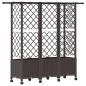 Preview: Hochbeet mit Rankgitter und Dach Braun 163,5 x 40 x 142 cm PP