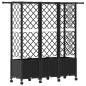 Preview: Hochbeet mit Rankgitter und Dach Schwarz 163,5 x 40 x 142 cm PP