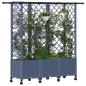 Preview: Hochbeet mit Rankgitter und Dach Grau 163,5 x 40 x 142 cm PP
