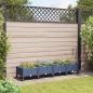Preview: ARDEBO.de - Gartenpflanzer mit Rädern Blaugrau 160 x 40 x 33 cm PP