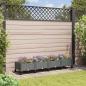 Preview: ARDEBO.de - Gartenpflanzer mit Rädern Hellgrau 160 x 40 x 33 cm PP