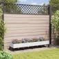 Preview: ARDEBO.de - Gartenpflanzer mit Rädern Weiß 160 x 40 x 33 cm PP