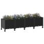 Preview: Gartenpflanzer mit Rädern Schwarz 160 x 40 x 44 cm PP
