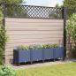 Preview: ARDEBO.de - Gartenpflanzer mit Rädern Blaugrau 160 x 40 x 48 cm PP