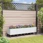 Preview: ARDEBO.de - Gartenpflanzer mit Rädern Weiß 160 x 40 x 48 cm PP